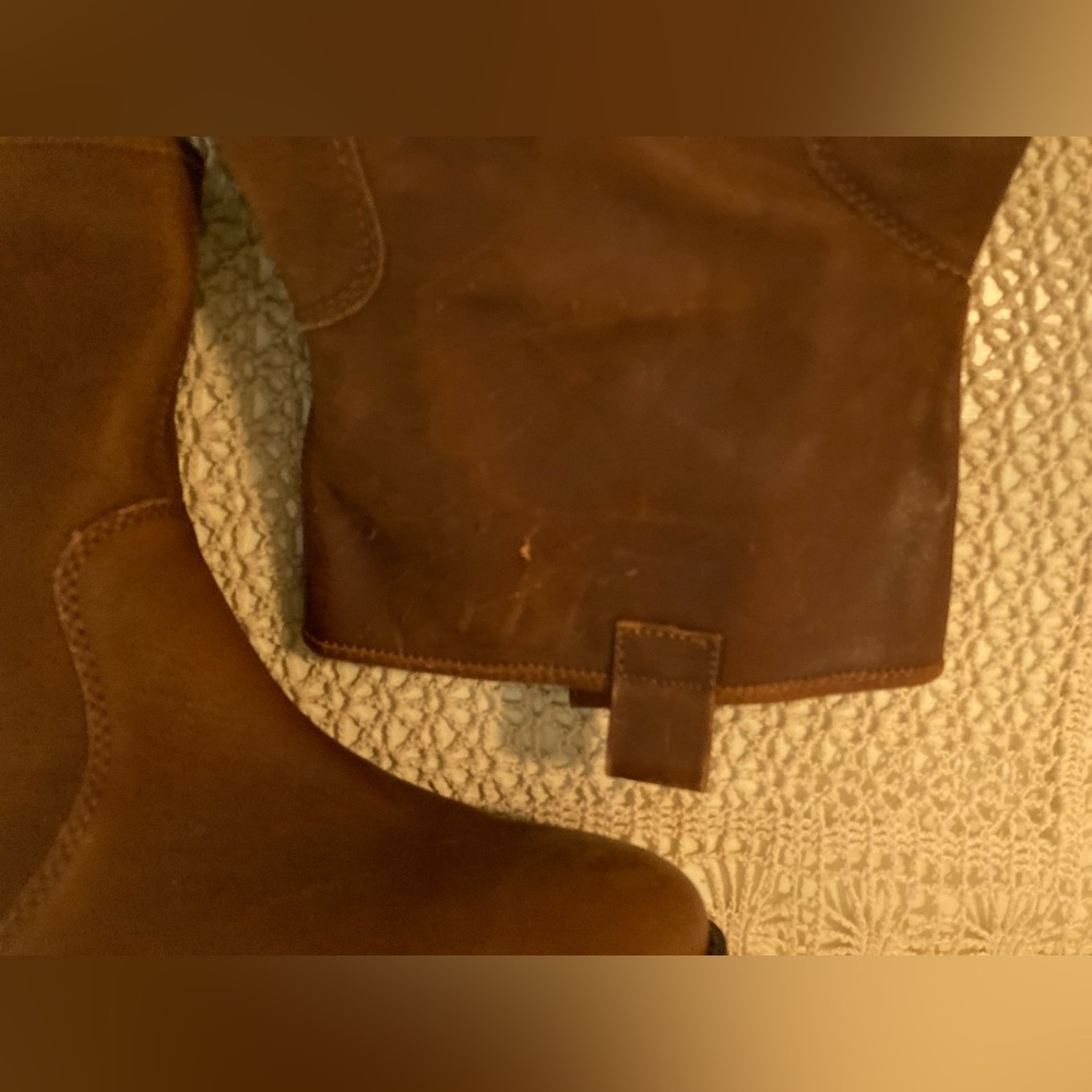 Brown Leather Boots NEW Leather Pull on Ankle Booties NWOT Size 10 - Picture 7 of 14